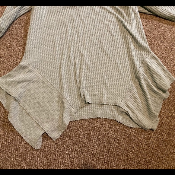 WAFFLE KNIT LONG SLEEVE TOP - Picture 4 of 5